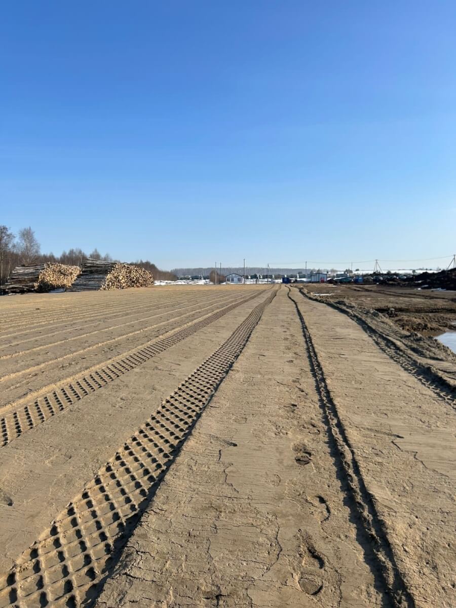 Устройство насыпи земляного полотна по улицы №3